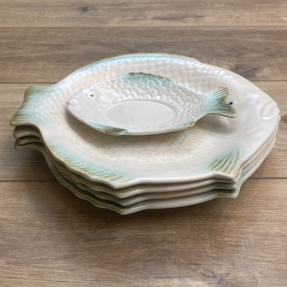 1930's Art Deco Fish‎ Plates - Picture 7 of 16